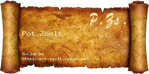 Pot Zsolt névjegykártya